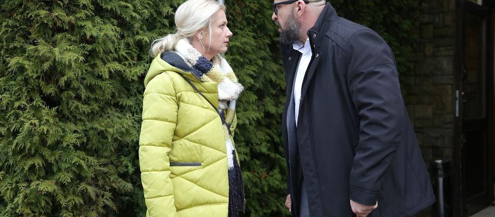 M jak miłość odc. 1431. Marzenka (Olga Szomańska), Andrzejek (Tomasz Oświeciński)