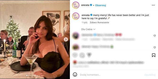 Emily Ratajkowski wróciła do byłego po roku! Rzuciła dwóch dla jednego