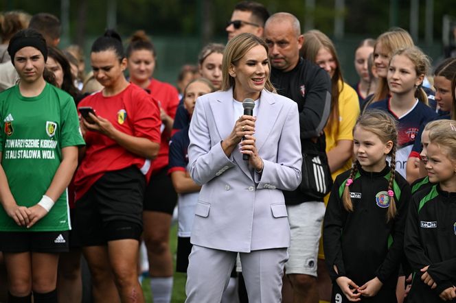 Marta Nawrocka na festiwalu piłki kobiecej