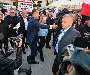 Karol Nawrocki na zorganizowanej przez telewizję Republika debacie przedwyborczej w Końskich