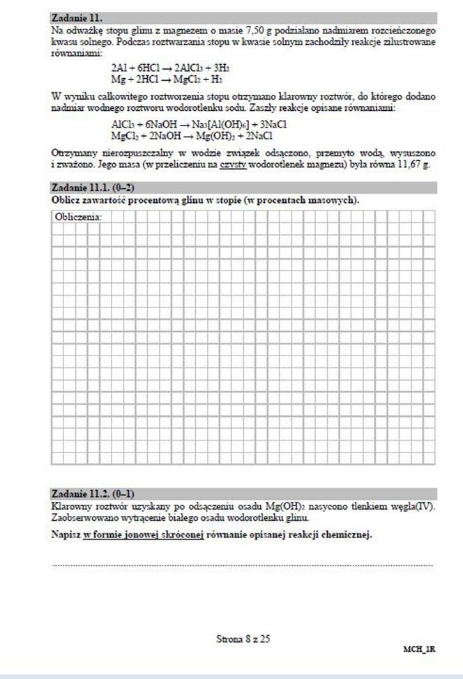 Matura próbna 2020 chemia
