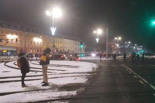 Strajk Kobiet w Gdańsku 1.02.2021. Blokada Huciska przez protestujących