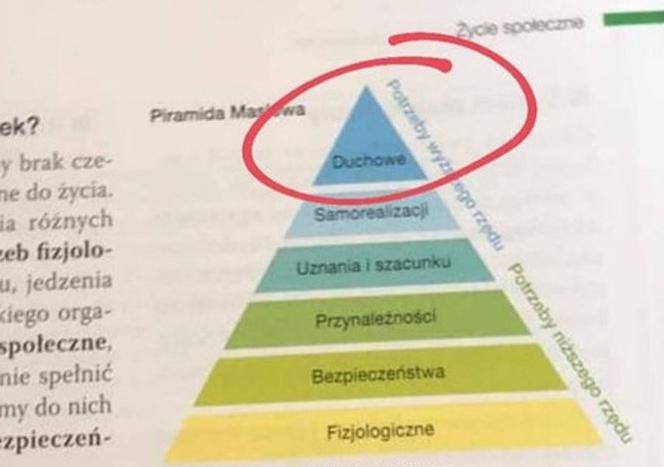  Piramida Maslowa ZMIENIONA w szkolnym podręczniku. DUCHOWOŚĆ na pierwszym miejscu!