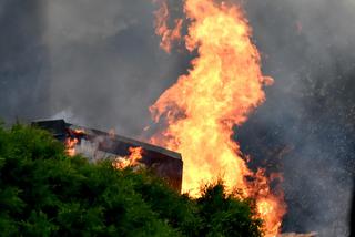 Pożar domów w Józefosławiu