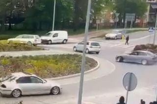Przed maturą „driftowali” na rondzie w Tomaszowie Lubelskim