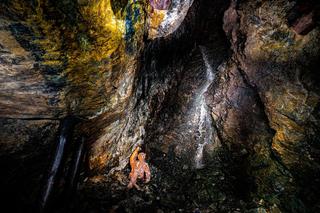 Podziemny wodospad na Dolnym Śląsku. Jedyny taki wodospad w Polsce znajduje się na dnie kopalni złota 