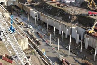 Budowa tunelu kolejowego pod Łodzią