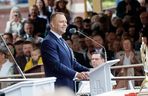 Prezydent na dożynkach.