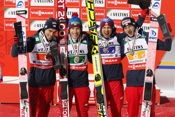 Piotr Żyła, Stefan Hula, Kamil Stoch, Dawid Kubacki