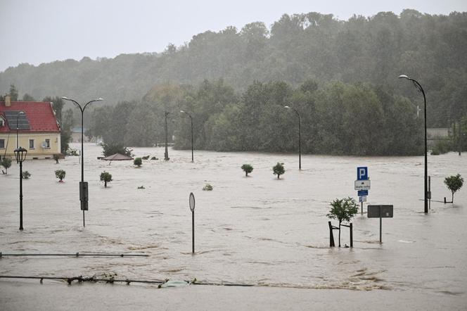 Kłodzko. Zalane centrum miasta