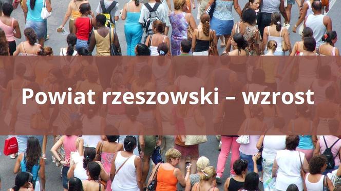 Powiat rzeszowski – wzrost