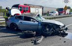 Śmiertelny wypadek na autostradzie A4 w Zabrzu. Droga była zupełnie zablokowana