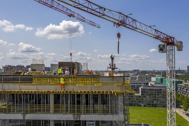 Konstrukcja wieżowca VIBE ukończona! Budynek będzie wydawał dźwięki 