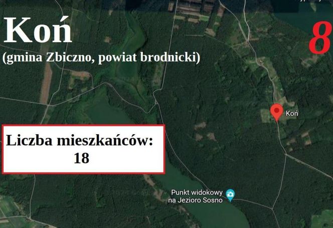 Najmniejsze wsie w województwie kujawsko-pomorskim