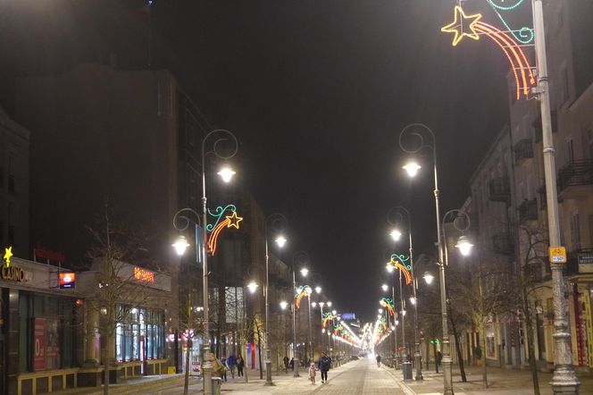 Świąteczne iluminacje 2024 w centrum Kielc