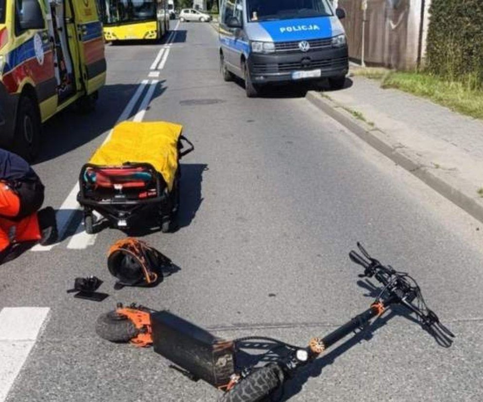 Pijany na hulajnodze w Knurowie zderzył się z samochodem