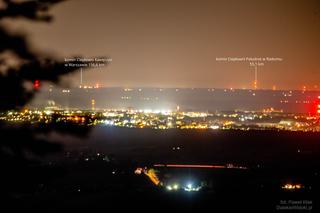 Warszawa widziana z Łysej Góry w Świętokrzyskiem