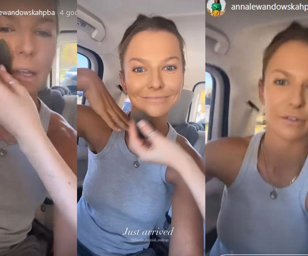 Anna Lewandowska jedzie samochodem bez zapiętych pasów