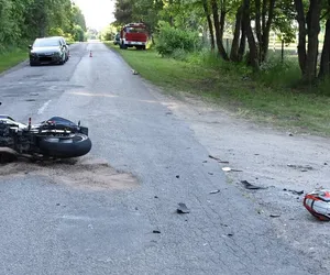 Pijany kierowca wjechał w motocyklistę