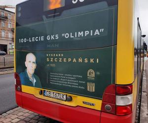 Legendy Olimpii Grudziądz na miejskich autobusach. Mamy listę nazwisk 