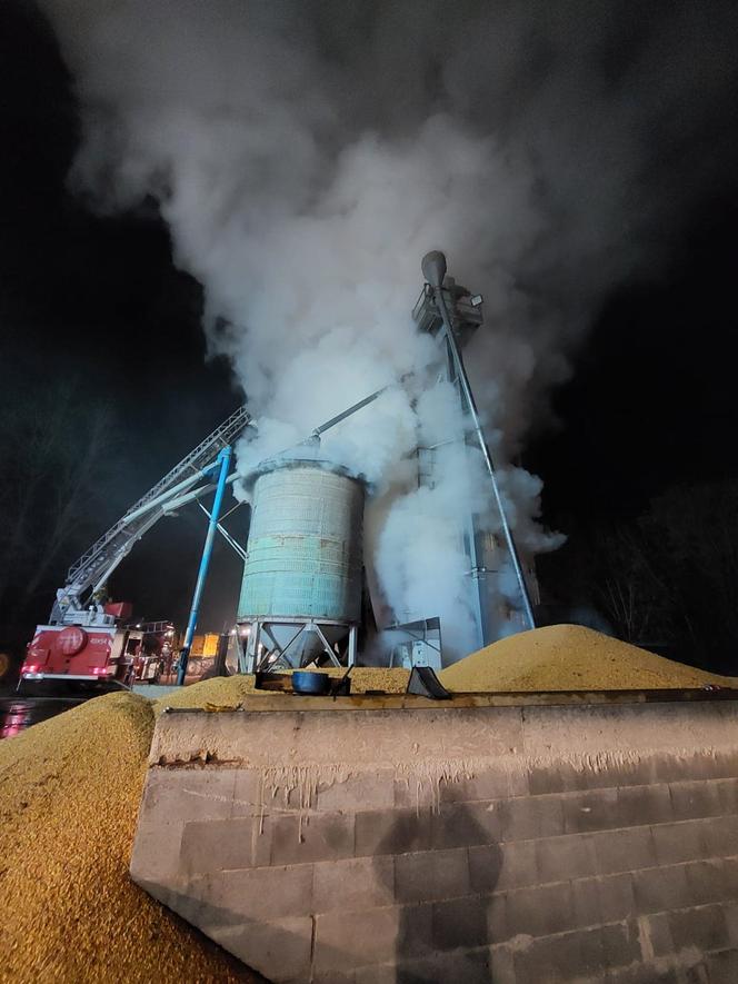 Lubelskie: Nocny pożar kukurydzy. 20 ton ziaren stanęło w ogniu!
