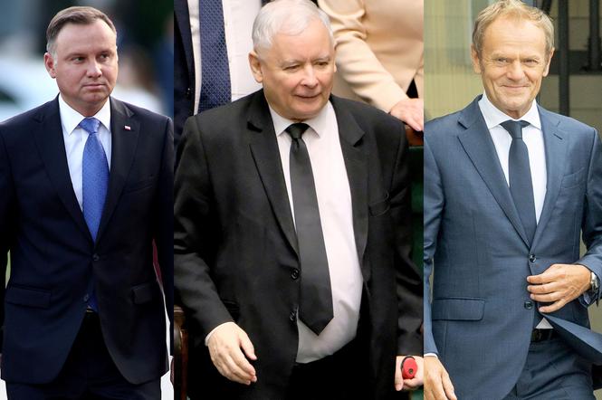 Andrzej Duda, Jarosław Kaczyński, Donald Tusk
