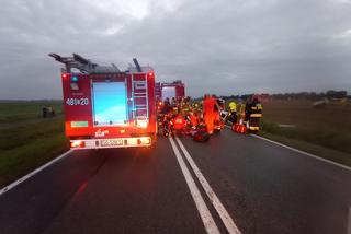 Stare Pole. Dachowanie busa na DK 22. 9 osób rannych