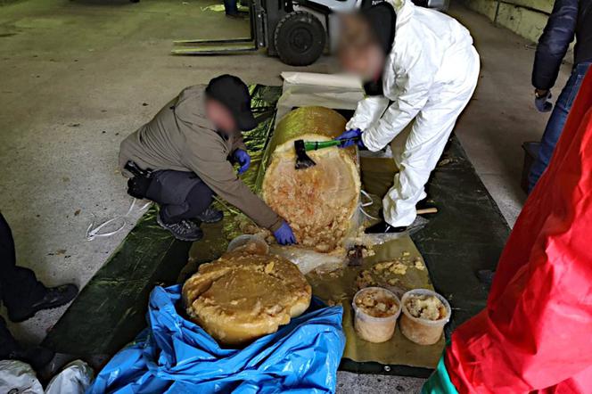 Gigantyczny przemyt z Ekwadoru. Kokainę ukryli w pulpie ananasowej 
