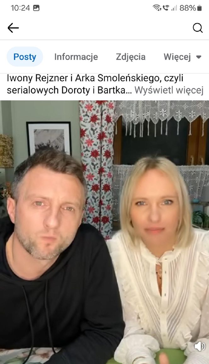 M jak miłość live na Instagramie. Iwona Rejzner, Arkadiusz Smoleński 