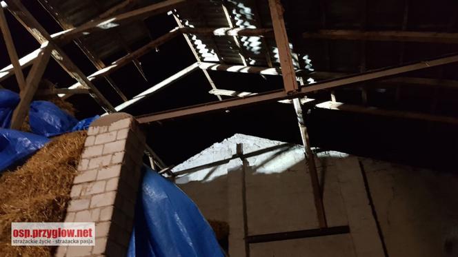 Pojechali z pomocą, sami zostali poszkodowani. Wichura ZNISZCZYŁA REMIZĘ strażaków