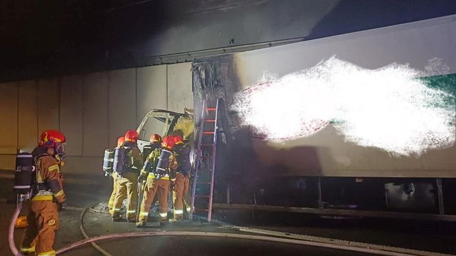 Pożar w tunelu POW (29.01.2025)