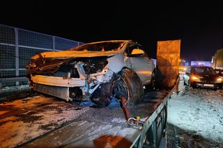 Wypadek na trasie S1 w Podwarpiu