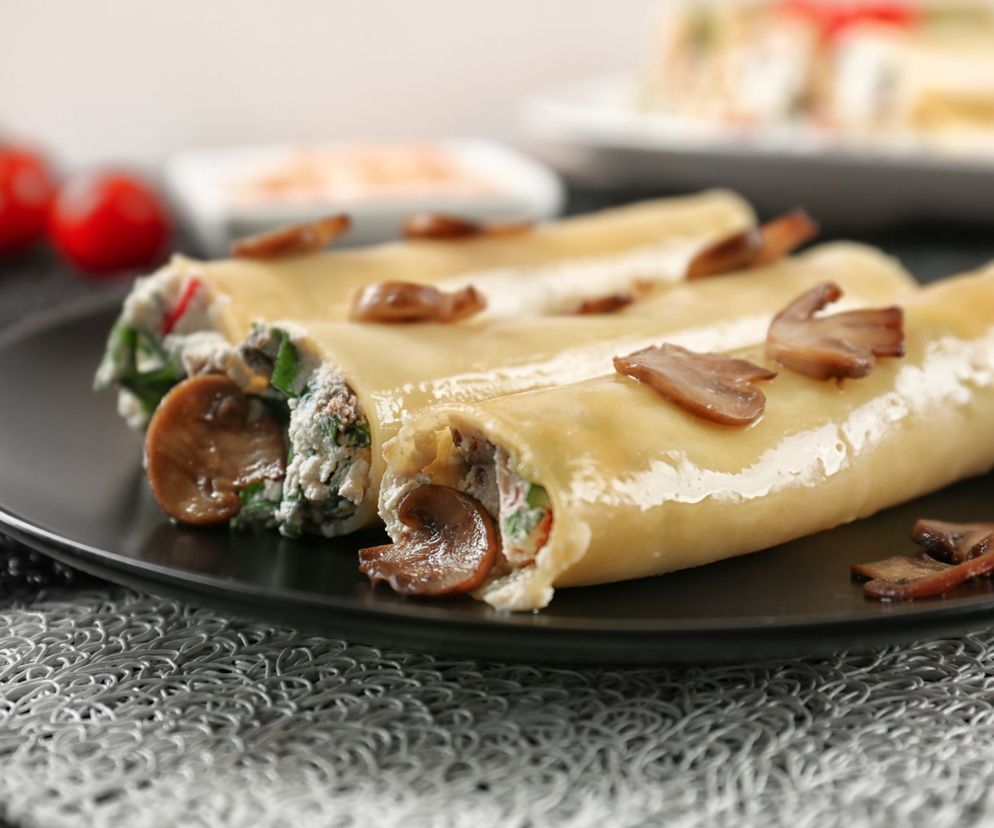 Cannelloni z pieczarkami