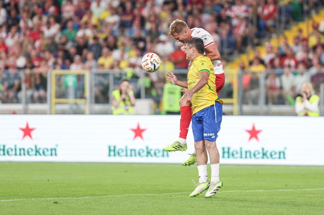 Ronaldinho na Stadionie Śląskim w meczu gwiazd Polska - Brazylia