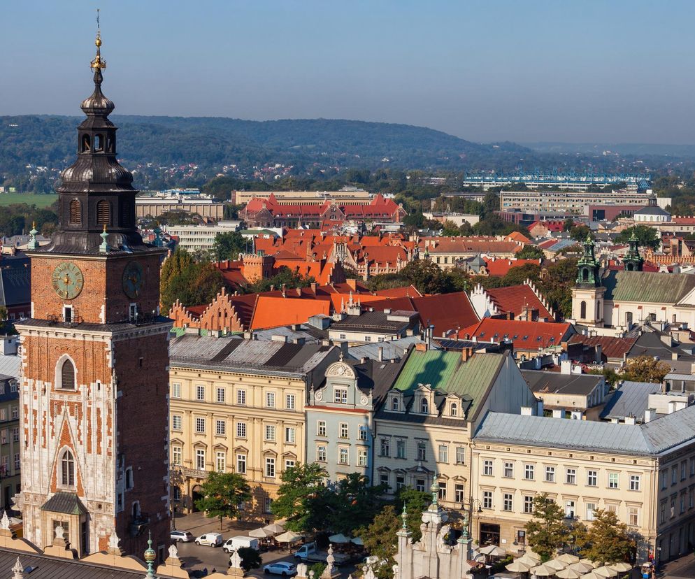 Kraków z lotu ptaka