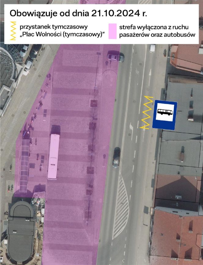 Zamknięty Plac Wolności w Rybniku. Rusza remont nawierzchni. Duże zmiany w komunikacji miejskiej