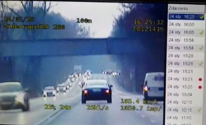 Przekroczył dozwoloną prędkość o prawie 100 km/h. Mogło dojść do tragedii [WIDEO]