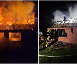 Powiat janowski. W nocy dom stanął w płomieniach. Strażacy gasili pożar przez ponad 4 godziny