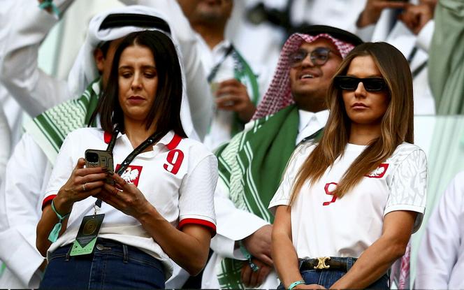 Anna Lewandowska na meczu Polska - Arabia Saudyjska