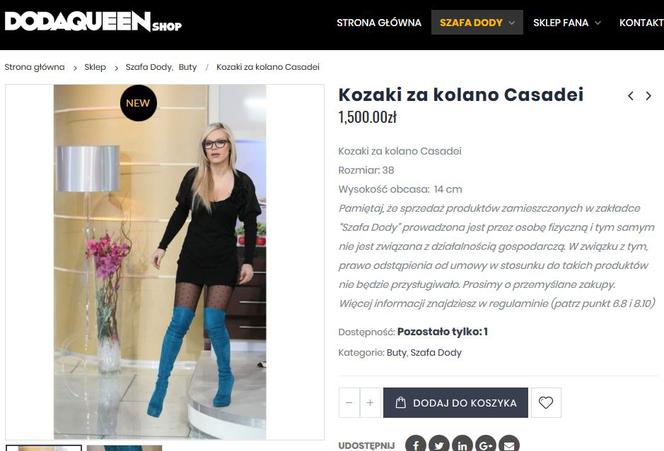 Doda sprzedaje używane buty za 20 tys