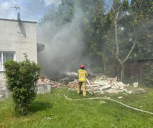 Pożar i zawalenie budynku w Dąbrowie Górniczej