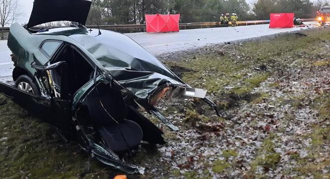 Leśnice. Auto rozerwane na pół! Dwoje 40-latków nie żyje. Dzień wcześniej zginęły tam dwie inne osoby [ZDJĘCIA]