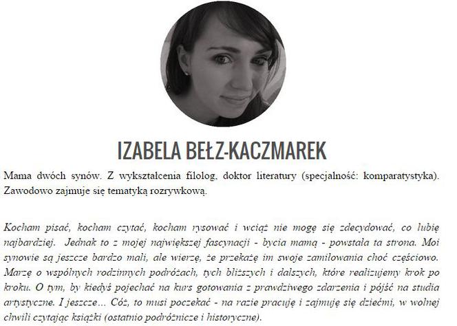 Izabela Bełz-Kaczmarek prowadziła różne blogi. Teraz wpadła na pomysł pisania dla mam