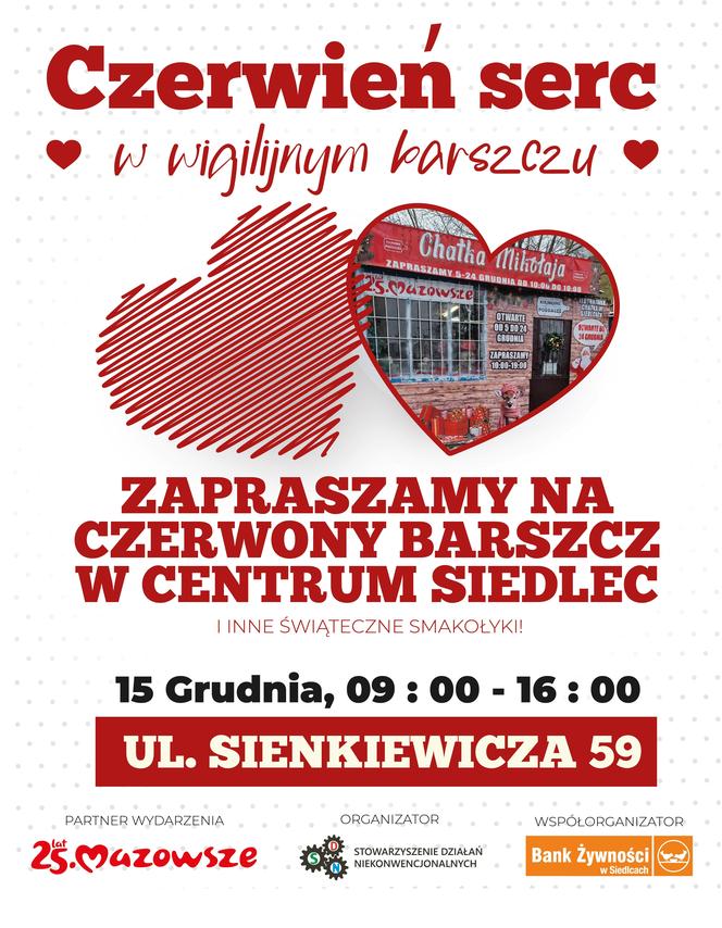 „Czerwień Serc Mazowsza” w Chatce Mikołaja w Siedlcach – impreza już 15 grudnia!