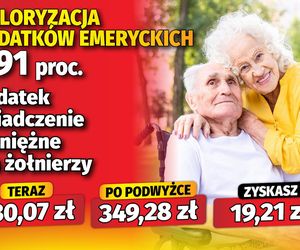 Waloryzacja dodatków emeryckich