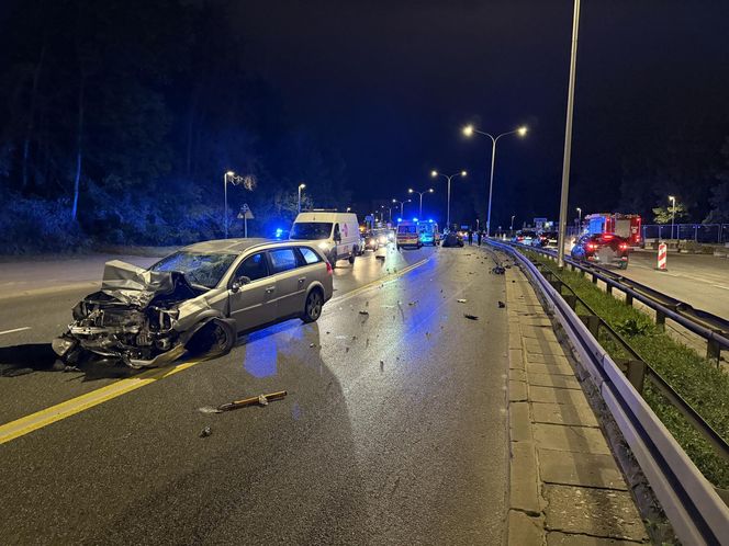 Makabra na Wisłostradzie. Roztrzaskane auta i motocykle. Dwie osoby reanimowane w tym dziecko 