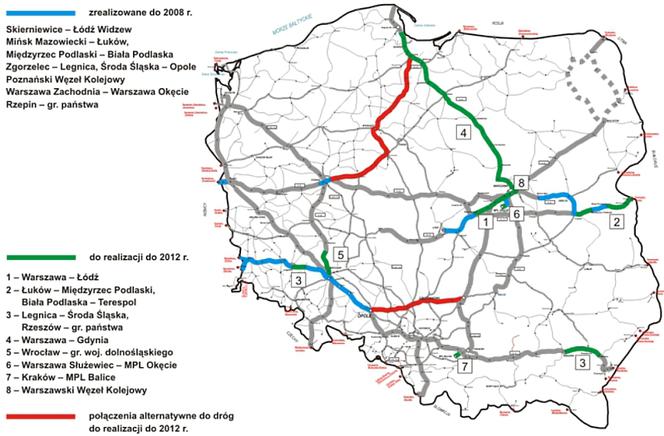 Zamierzenia inwestycyjne PKP Polskie Linie Kolejowe SA związane z EURO 2012