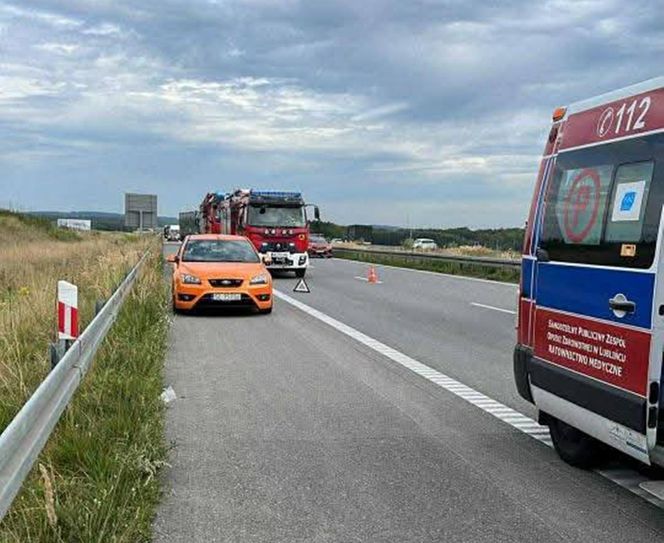 Wypadek na autostradzie A1. Zderzyły się ciężarówki