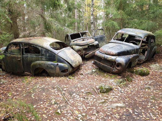 Skandynawskie cmentarzysko samochodów 