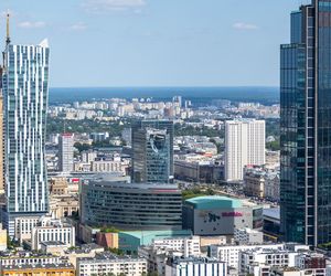 Panorama Warszawy z wieżowca Skyliner